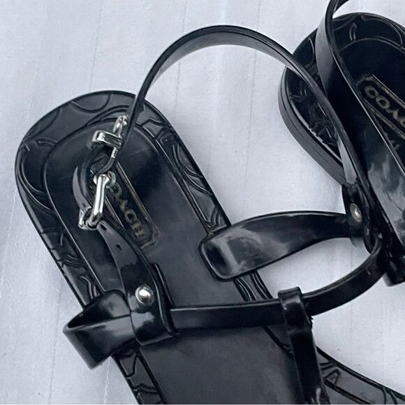 Coach Pansy black jelly sandals size 9-9.5 - Picture 7 of 10